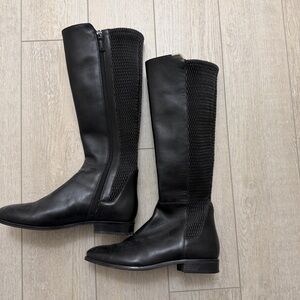 Cole Haan Women’s Black Leather Knee-High Boots – Size 7